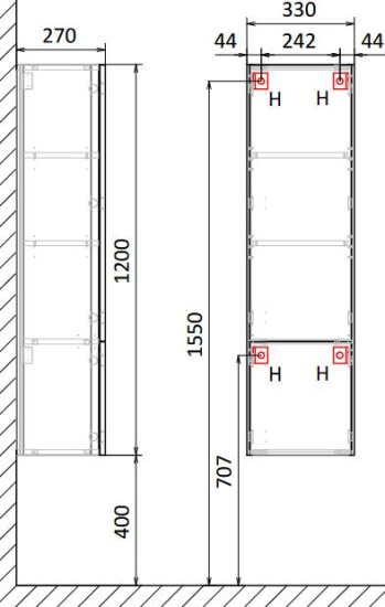 Пенал Raval Pure 120