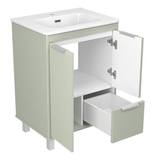 Тумба с раковиной Brevita Risacca Pistachio 60