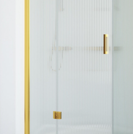 Душевой уголок Vegas Glass AFP-Fis NOVO 100*120 03 Moru L профиль золото матовое, стекло Moru