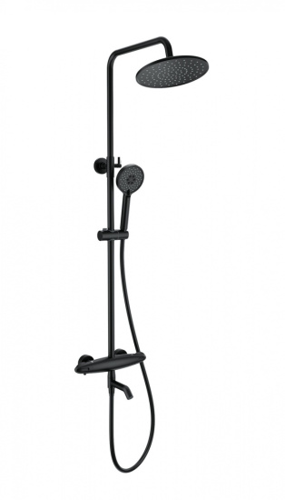 Душевая стойка Wonzon & Woghand Capsule WW-B3031-A1-MB с термостатом