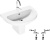 Раковина Hatria Erika Pro 62 см с полупьедесталом Hatria Erika Pro YXBK + крепления Hatria Y0IQ