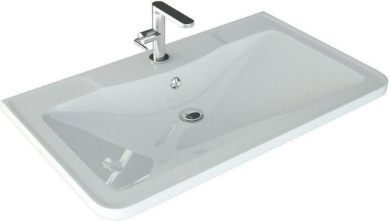 Тумба с раковиной Style Line Атлантика 60 Люкс Plus, подвесная, ясень перламутр