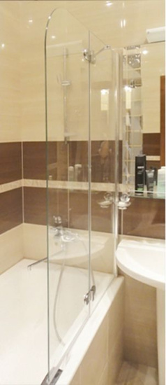 Шторка на ванну GuteWetter Lux Pearl GV-102A правая 120 см стекло бесцветное, профиль хром