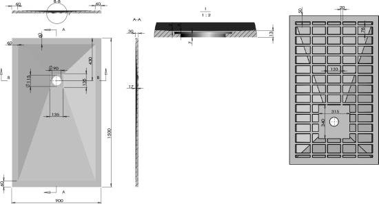 Поддон для душа Vincea VST-4SR9015W 150x90 белый матовый, с сифоном