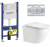 Инсталляция Geberit Duofix Delta 458.149.21.1 с кнопкой + унитаз подвесной BelBagno Uno BB3105CHR/SC Инсталляция Geberit Duofix Delta 458.149.21.1 с кнопкой + унитаз подвесной BelBagno Uno BB3105CHR/SC