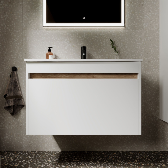 Мебель для ванной Sancos Smart 80 белый глянец