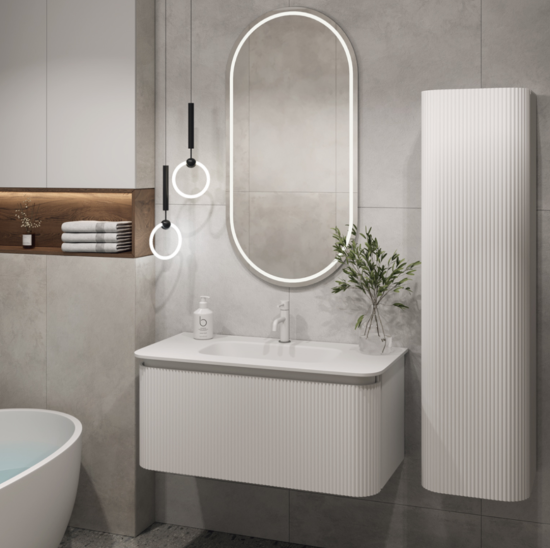 Тумба с раковиной Armadi Art Ovale S 781-100-W