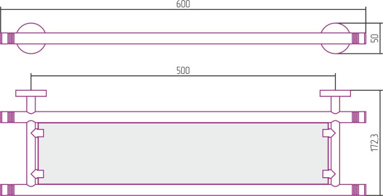 Полка Сунержа Каньон 00-3003-0600