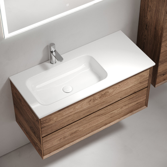 Тумба с раковиной Sancos Marmi 2.0 100 дуб чарльстон левая, MR2.0100LECH