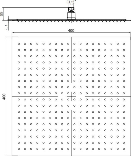 Верхний душ RGW Shower Panels SP-82-40