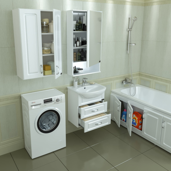 Тумба с раковиной СанТа Верона 50 подвесная, 2 ящика