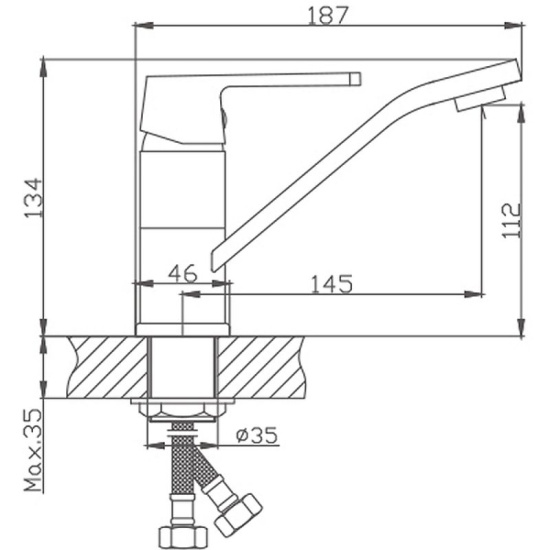 Смеситель для кухни Haiba HB45804-2 белый