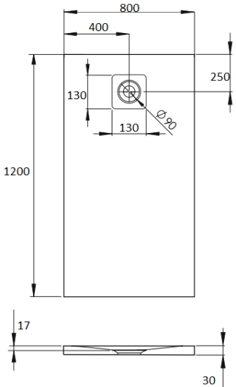Поддон для душа Radaway Kyntos F 120x80 black, с сифоном