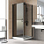 Душевой уголок Vegas Glass EP-Fis LUX 80 02М 07 L, профиль черный матовый, стекло графит
