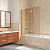 Шторка на ванну Vegas Glass E2V LUX 120 09 05 L профиль золото глянцевое, стекло бронза