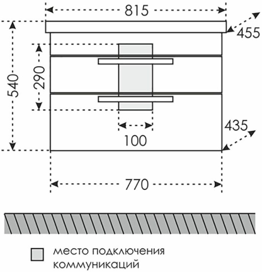 Мебель для ванной СанТа Калипсо Люкс 80 подвесная 2 ящика