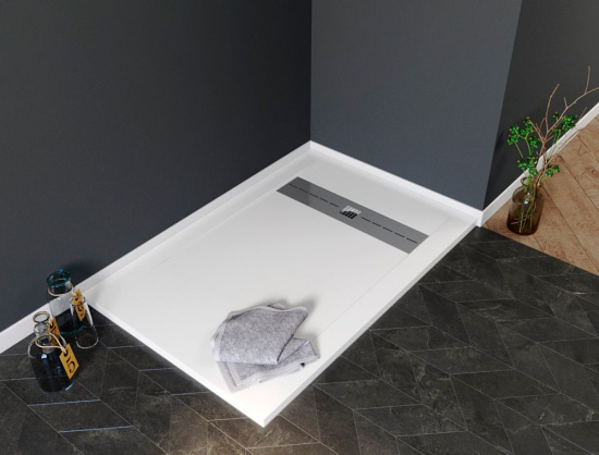 Поддон для душа Stworki Эстерсунд 140x90 белый камень