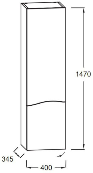 Пенал Jacob Delafon Sherwood EB1836LRU-P13 L состаренный дуб