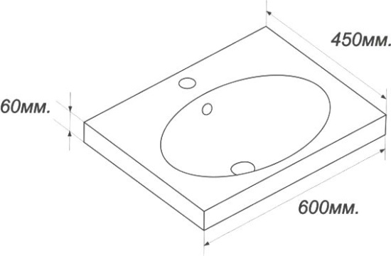 Мебель для ванной Comforty Ницца 60, подвесная, сосна лоредо