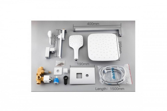 Душевая система Gappo Futura G7117-8 хром/белая