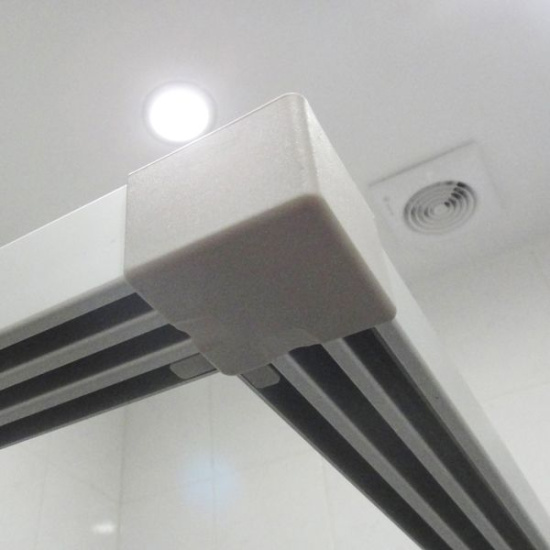 Душевой уголок GuteWetter Practic Rectan GK-422 правая 100x90 см стекло бесцветное, профиль матовый хром