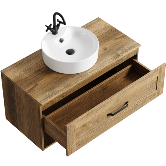 Тумба с раковиной Aqwella Craft 80 дуб балтийский