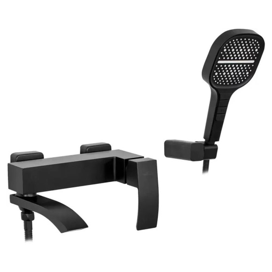 Смеситель для ванны Hansberge H4077BL, черный