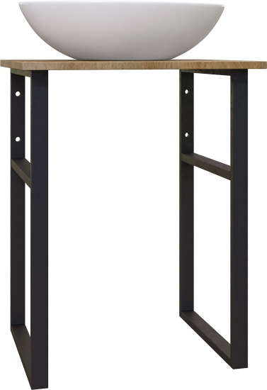 Мебель для ванной Diwo Элиста 60 светлое дерево, с раковиной Moduo 55 Leaf подвесная