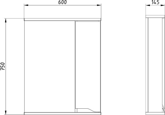 Зеркало-шкаф ASB-Mebel Бари 60-2.2