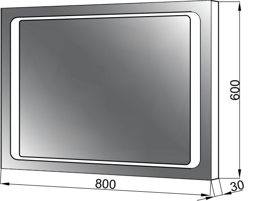 Зеркало Cerutti SPA Duet 80 LED с подсветкой