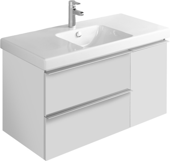 Мебель для ванной Jacob Delafon Odeon Up EB891RU-J5 белый блестящий, 2 ящика, 1 дверца