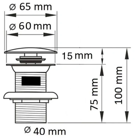 Донный клапан для раковины CeramaLux RD011 золото