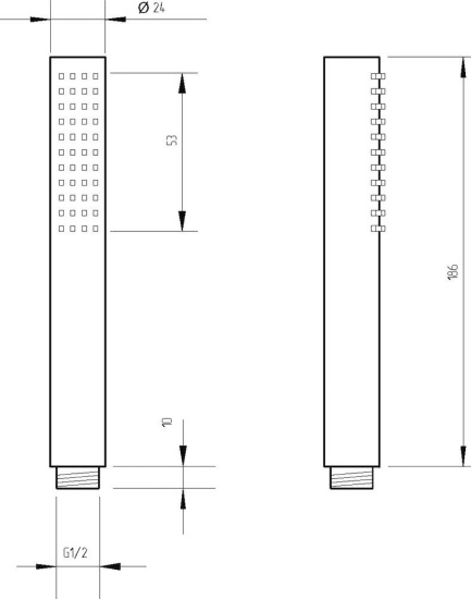 Душевая лейка Migliore Ermitage Mini 30864 черная