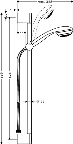 Душевой гарнитур Hansgrohe Crometta 85 27652000