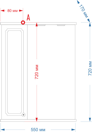 Мебель для ванной Misty Александра 55 прямая, венге