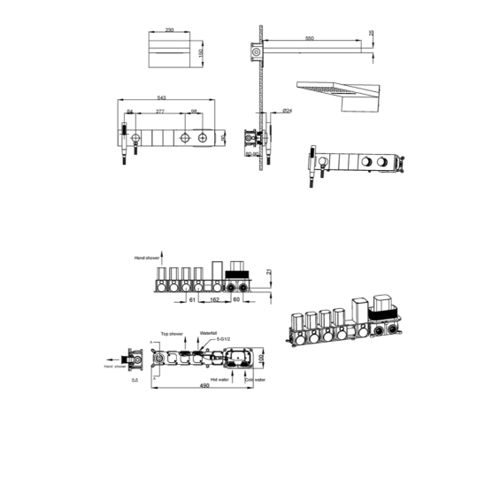Душевая система Boheme Zodiac 132-2-CB