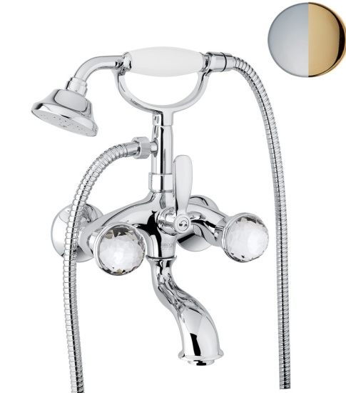 Смеситель для ванны Fiore Xt Sky Swarovski® 17CO0600, хром/золото