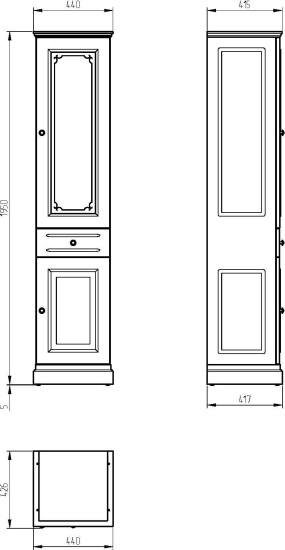 Пенал Migliore Ravenna 27068 R, avorio