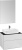 Мебель для ванной Villeroy & Boch Finion 80 white matt lacquer, glass black matt, с настенным освещением