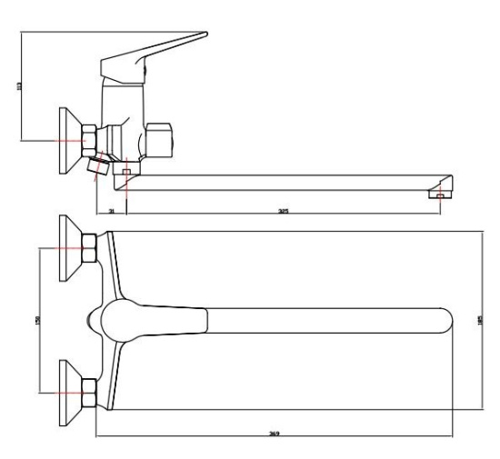 Смеситель для ванны Esko Murano MR 31