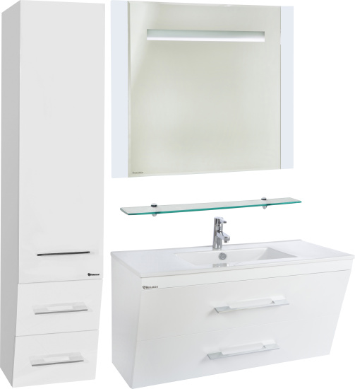 Зеркало Bellezza Берта 90 белое, с подсветкой