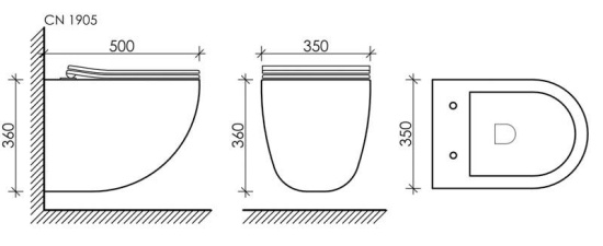 Подвесной унитаз Ceramicanova Mono Rimless CN1905