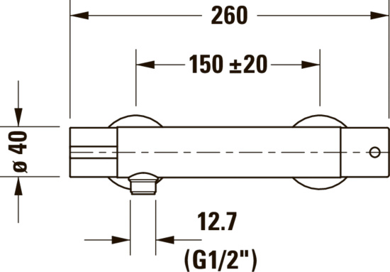 Смеситель для душа Duravit B.1 B14220000010 термостат, хром