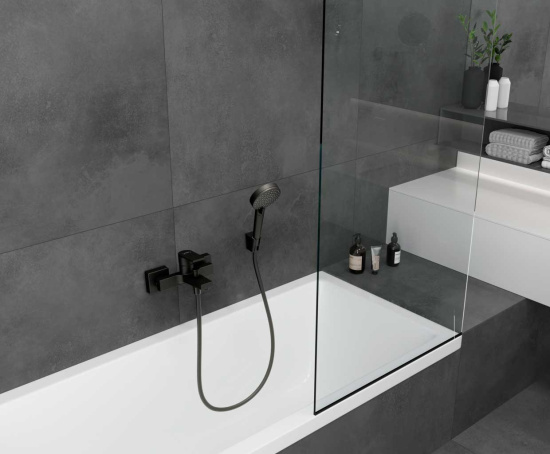 Смеситель для ванны Hansgrohe Vernis Shape 71450670 черный