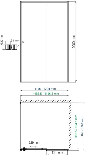 Душевой уголок Wasserkraft Dill 61S10