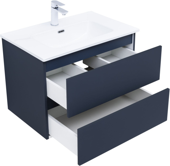 Тумба с раковиной Aquanet Вега 2.0 70 2 ящика, маренго, раковина Flat