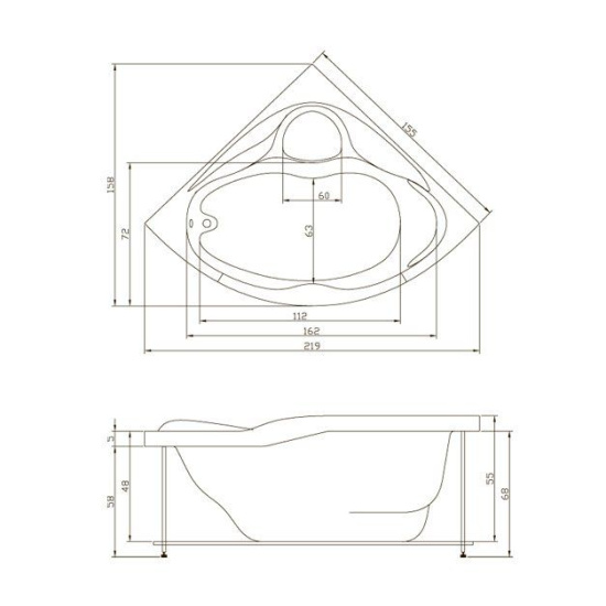 Акриловая ванна Aquatika Панорама 3D