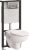 Инсталляция с унитазом VitrA Normus 9773B003-7202 кнопка хром