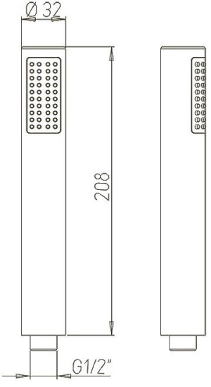 Душевая лейка Paini Pixel/Morgana/Pad 81CR155