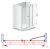 Душевая дверь в нишу Cezares Elena-W-B-11-60+60-P-Cr-L